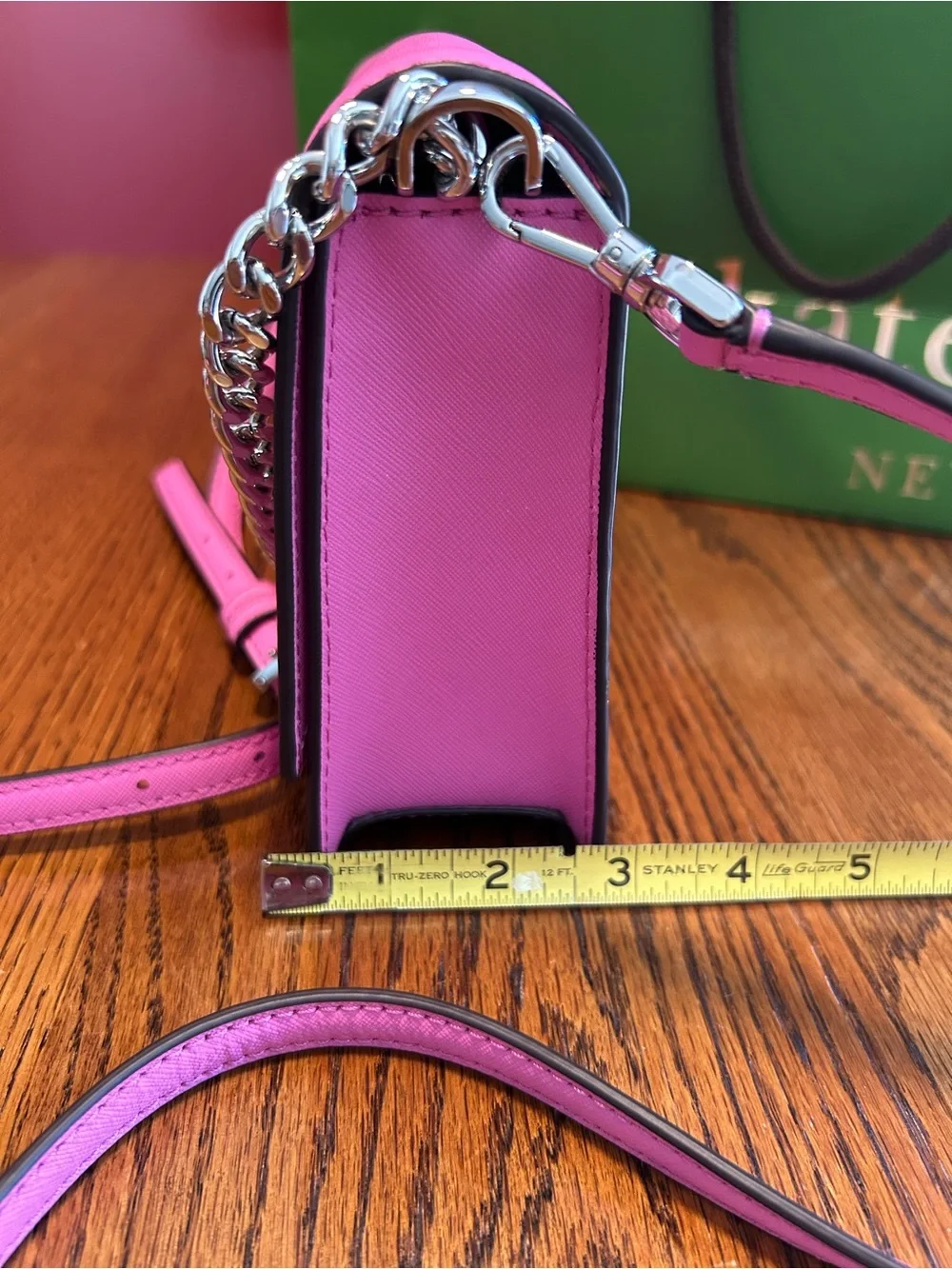 kate spade Hot Pink Crossbody with Chain and Card Wallet